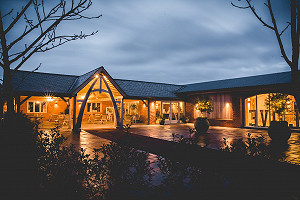 Carriage barn in the evening