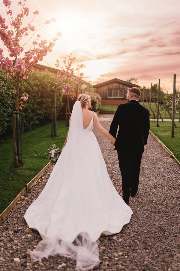Sunset stroll in the garden