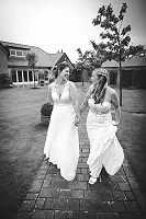 Hand in hand in the garden
