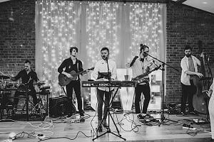 Band in front of the curtain