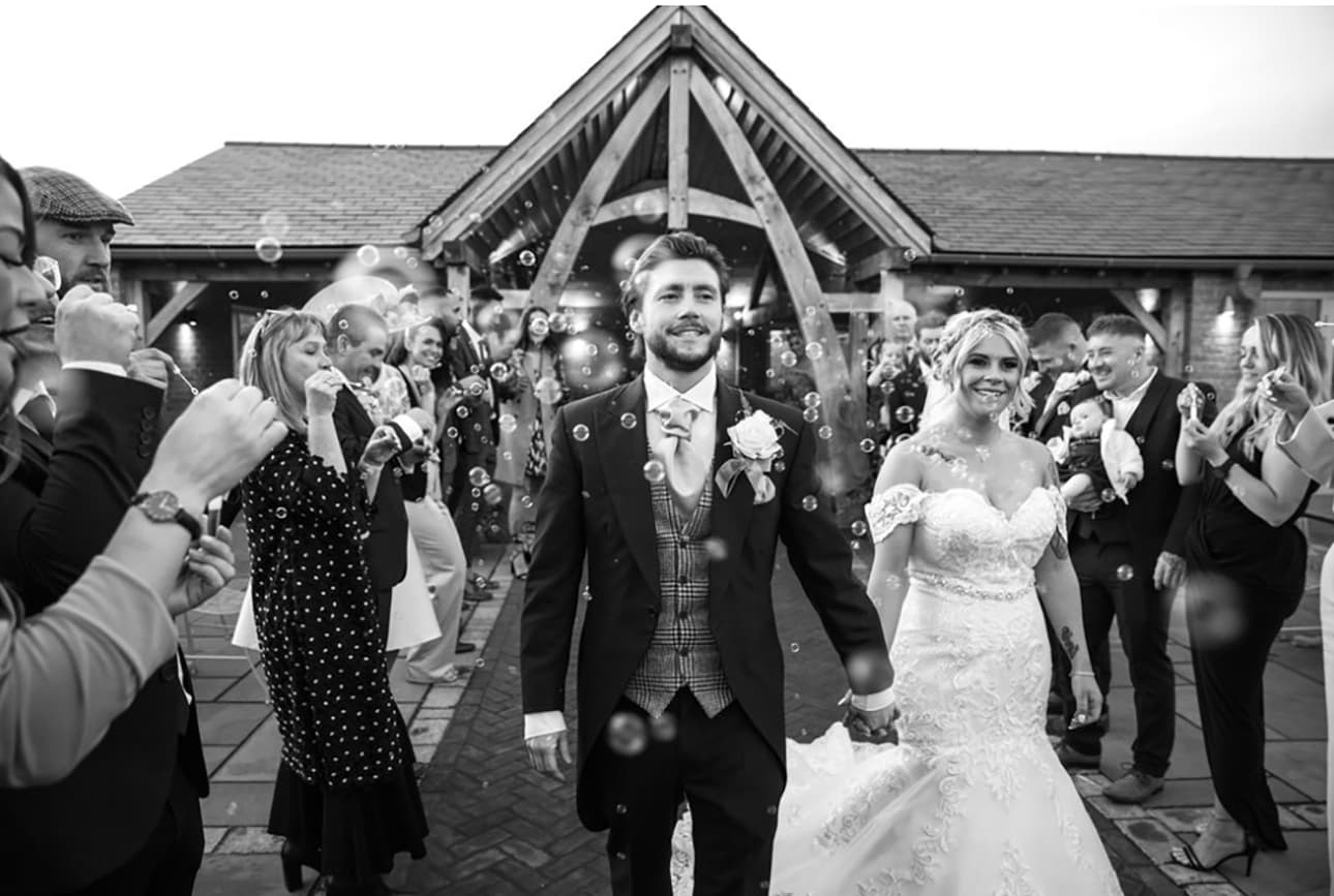 Procession and confetti