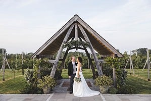 Summer house with flowers