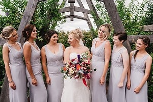 Bridesmaids under the arches