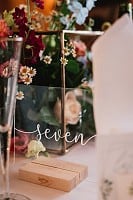 Perspex Table number