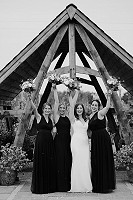 Bridesmaids with bouquets