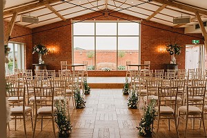 Ceremony with flowers on the floor