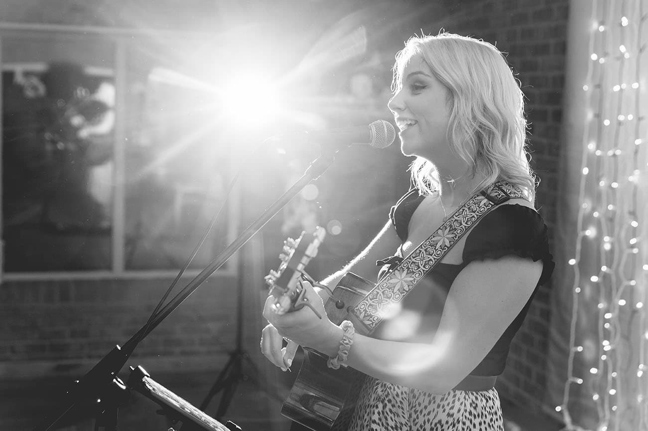 Singer with guitar