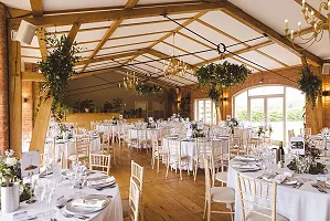 Tables laid ready for the breakfast