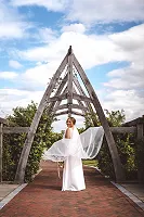 Bride under the entrance arch